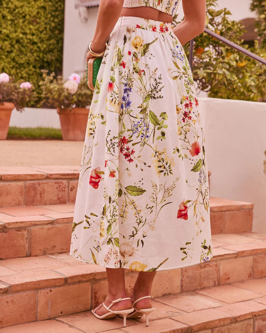 Soft Shift Floral Maxi Circle Skirt