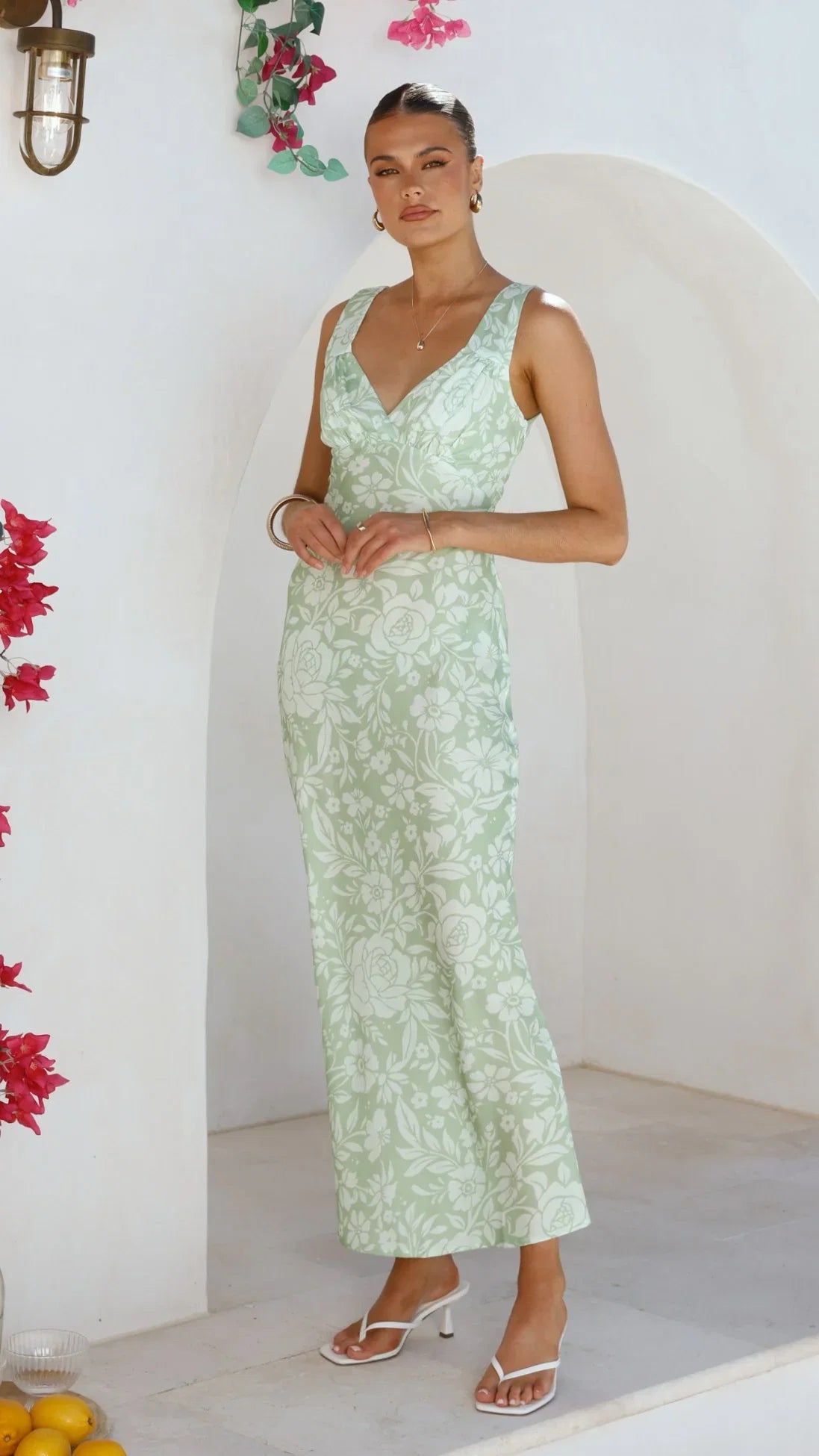 Rubie Maxi Dress Lime Floral