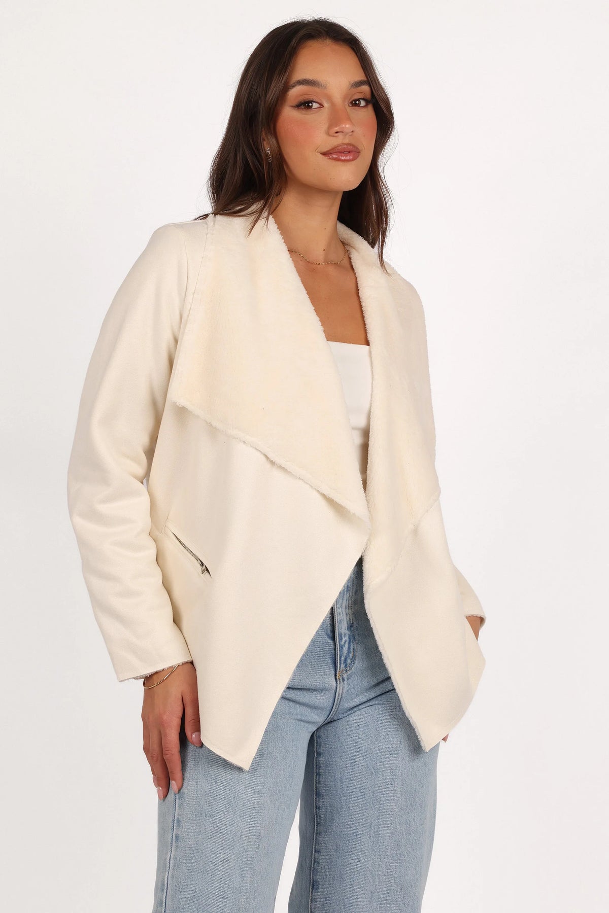 Lopez Faux Sherling Jacket Cream