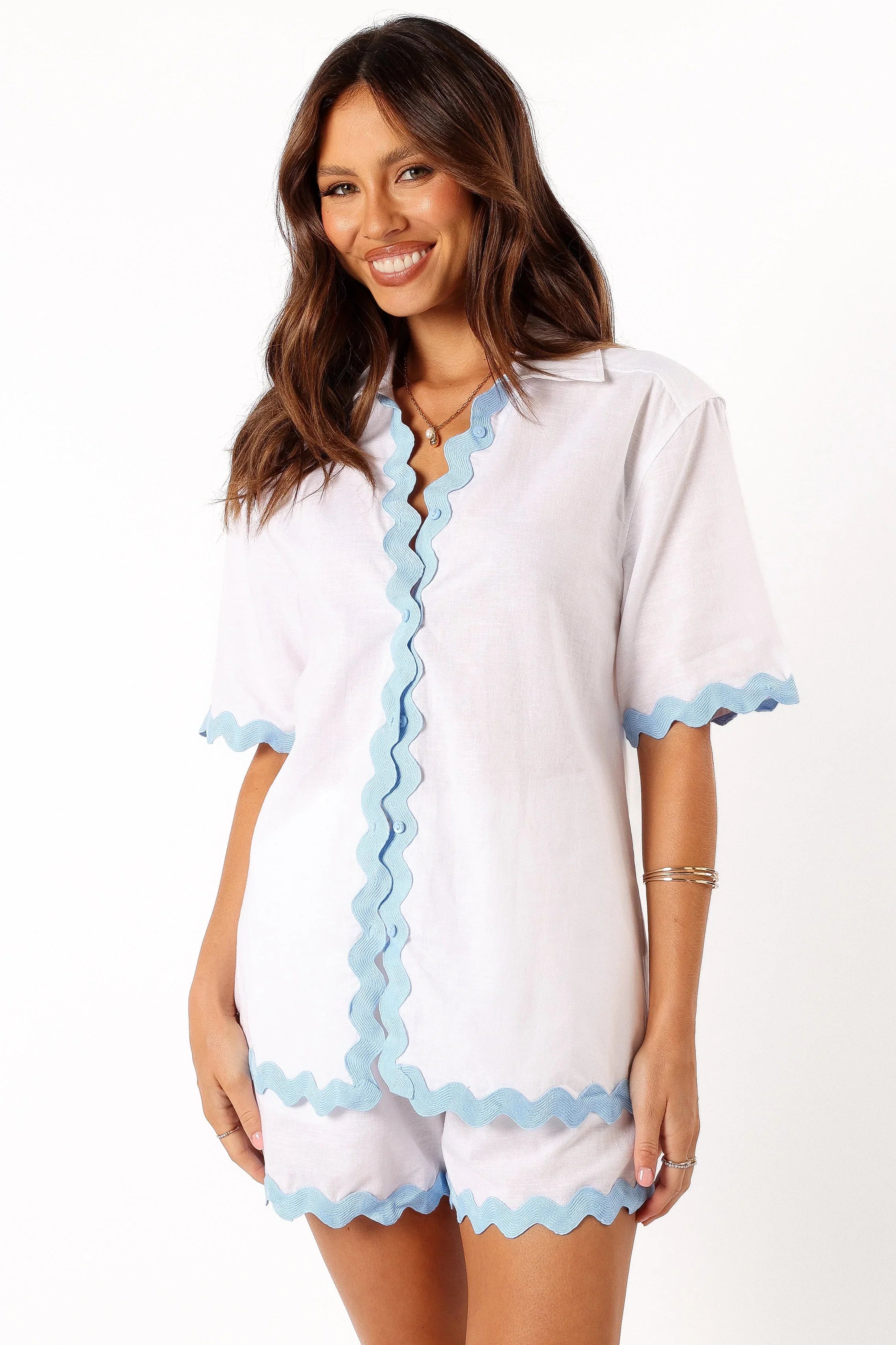 Harry Shirt White Blue