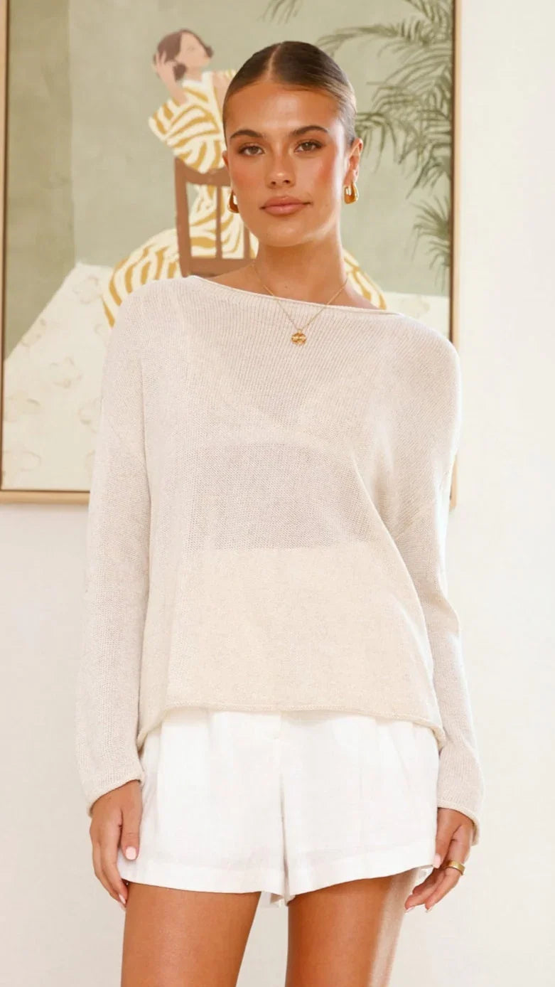 Lakoa Knit Top Natural