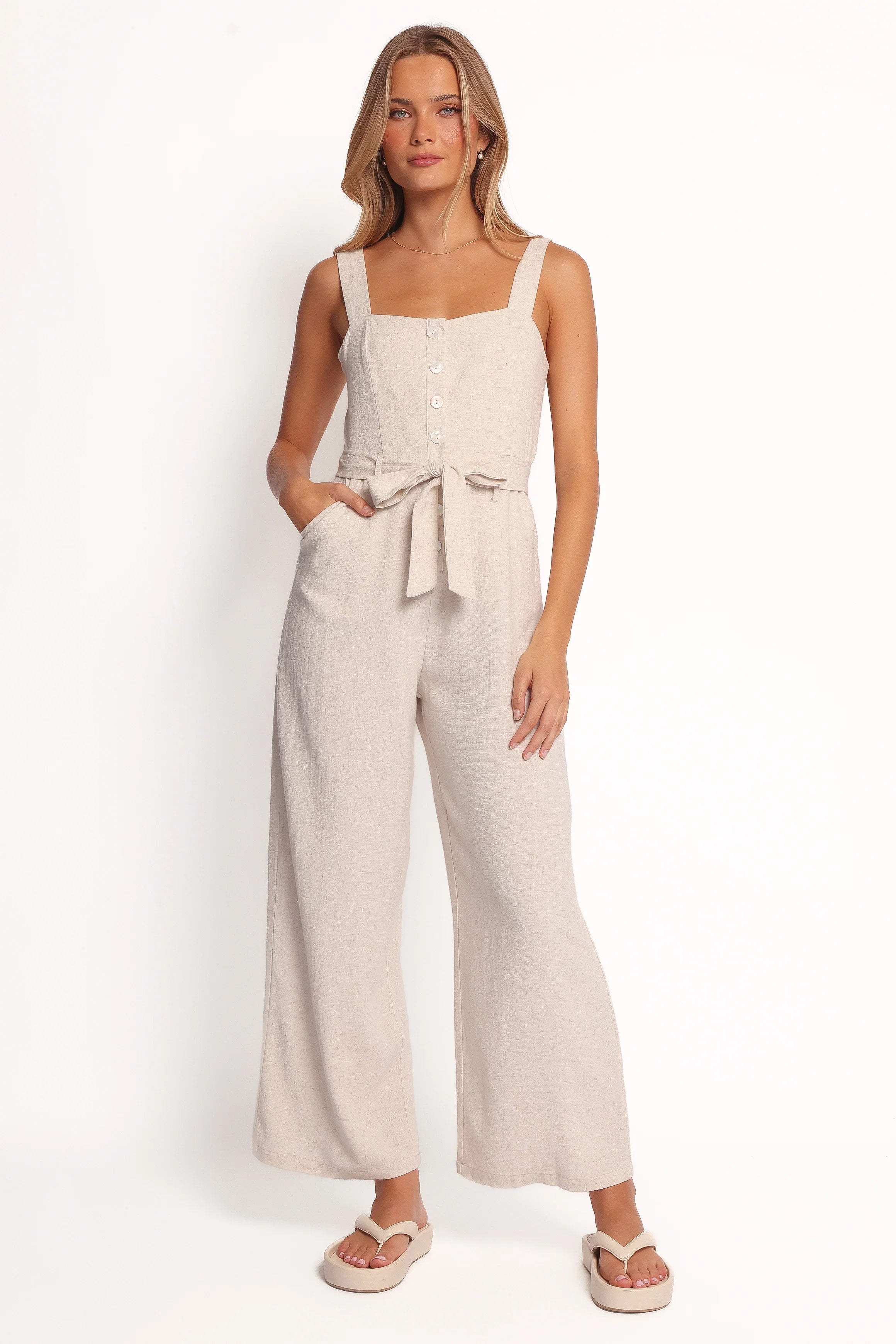 Rachel Jumpsuit Beige