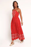 Madi Maxi Dress Red Floral Bandana