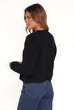 Sybil Button Front Cardigan Black