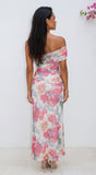 Sophinia One Shoulder Mesh Maxi Dress Pink Multi