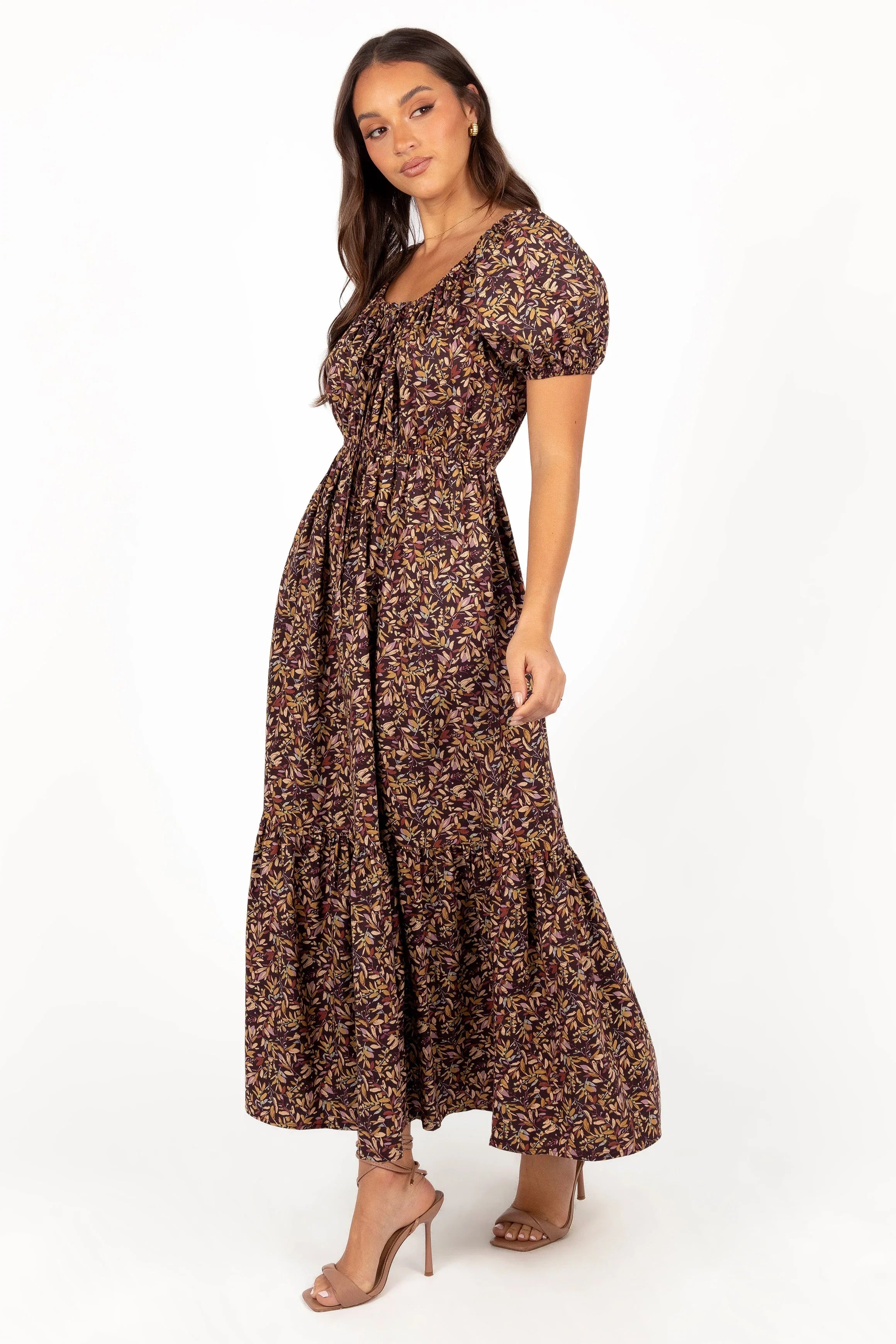 Juliana Maxi Dress Plum Floral