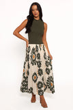 June Midi Dress Cream Olive