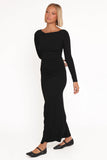 Warren Long Sleeve Maxi Dress Black