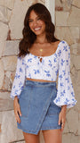 Jamaya Mini Skirt Blue Denim