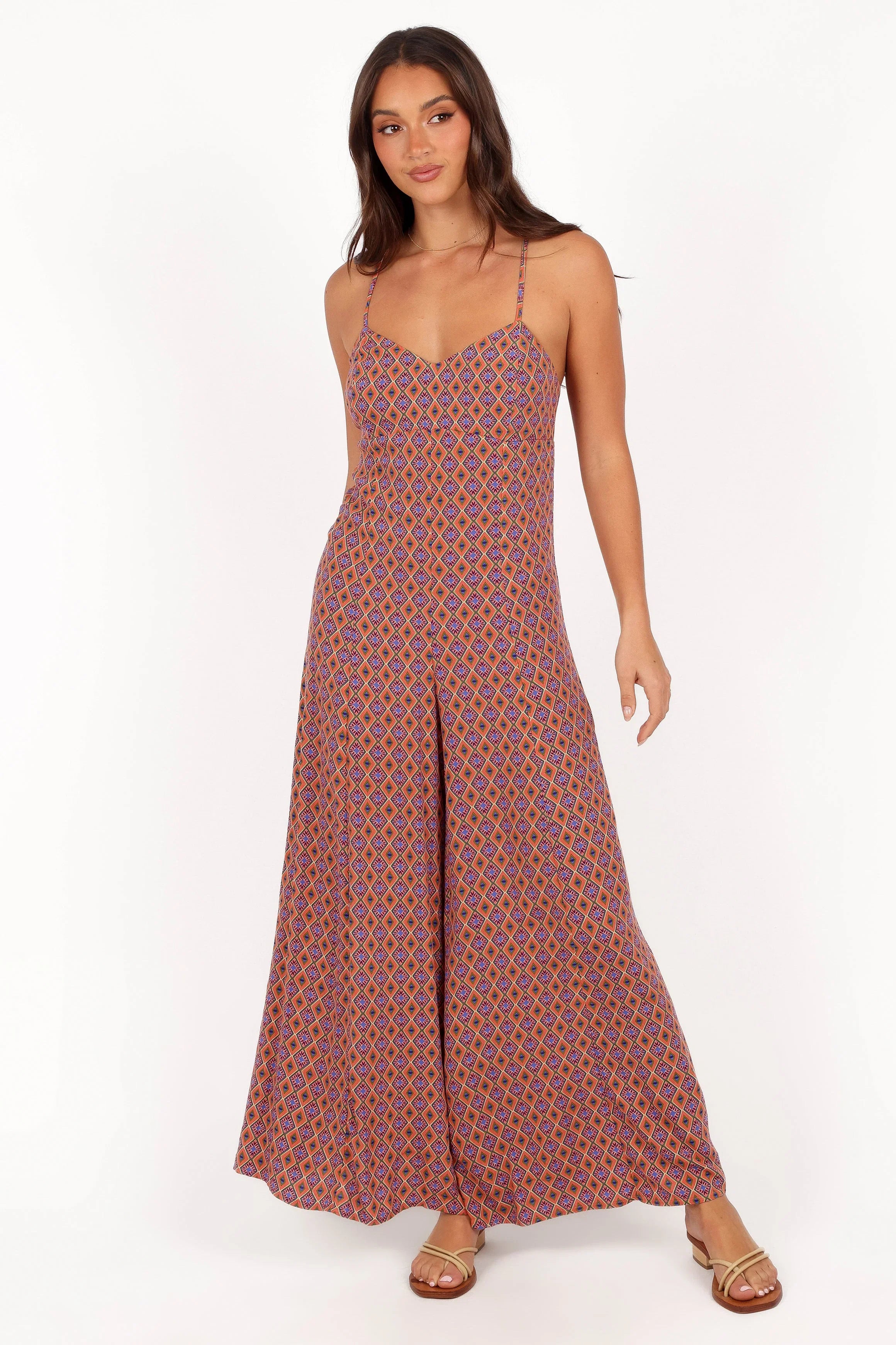 Harlee Wide Leg Jumpsuit Orange
