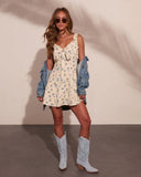 Wildflower Dream Floral Front Tie Mini Dress