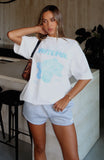 With Love Forever Oversized Tee White Blue