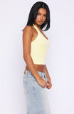 Honey Hustle Halter Top Lemon