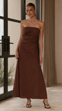 Bolivia Strapless Maxi Dress Chocolate