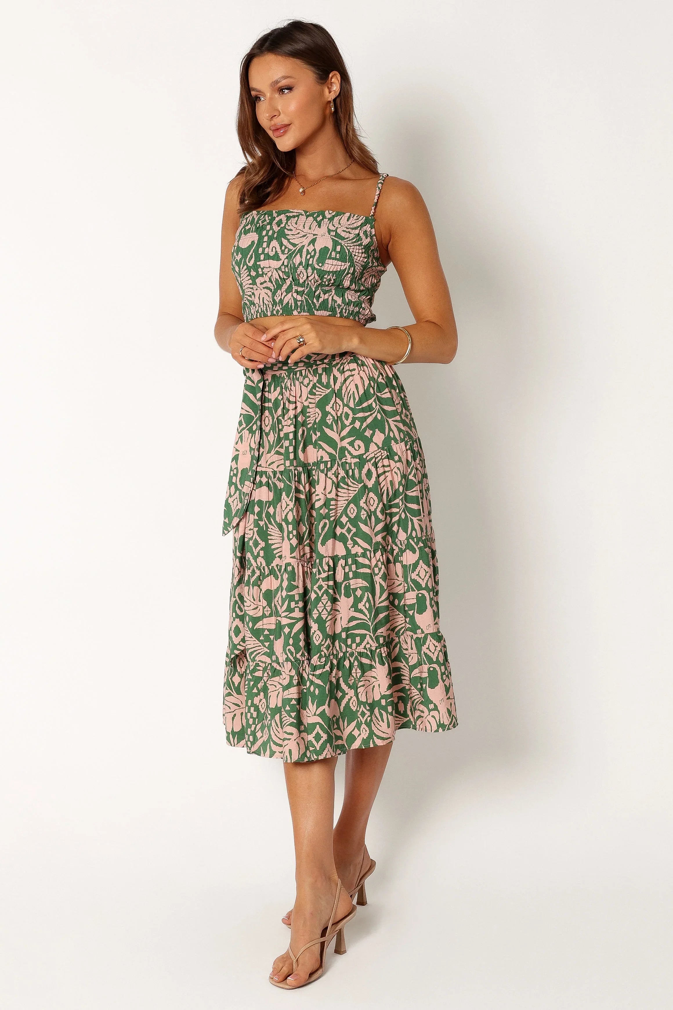 Lani Midi Skirt Green
