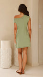 Robin Off Shoulder Mini Dress Olive