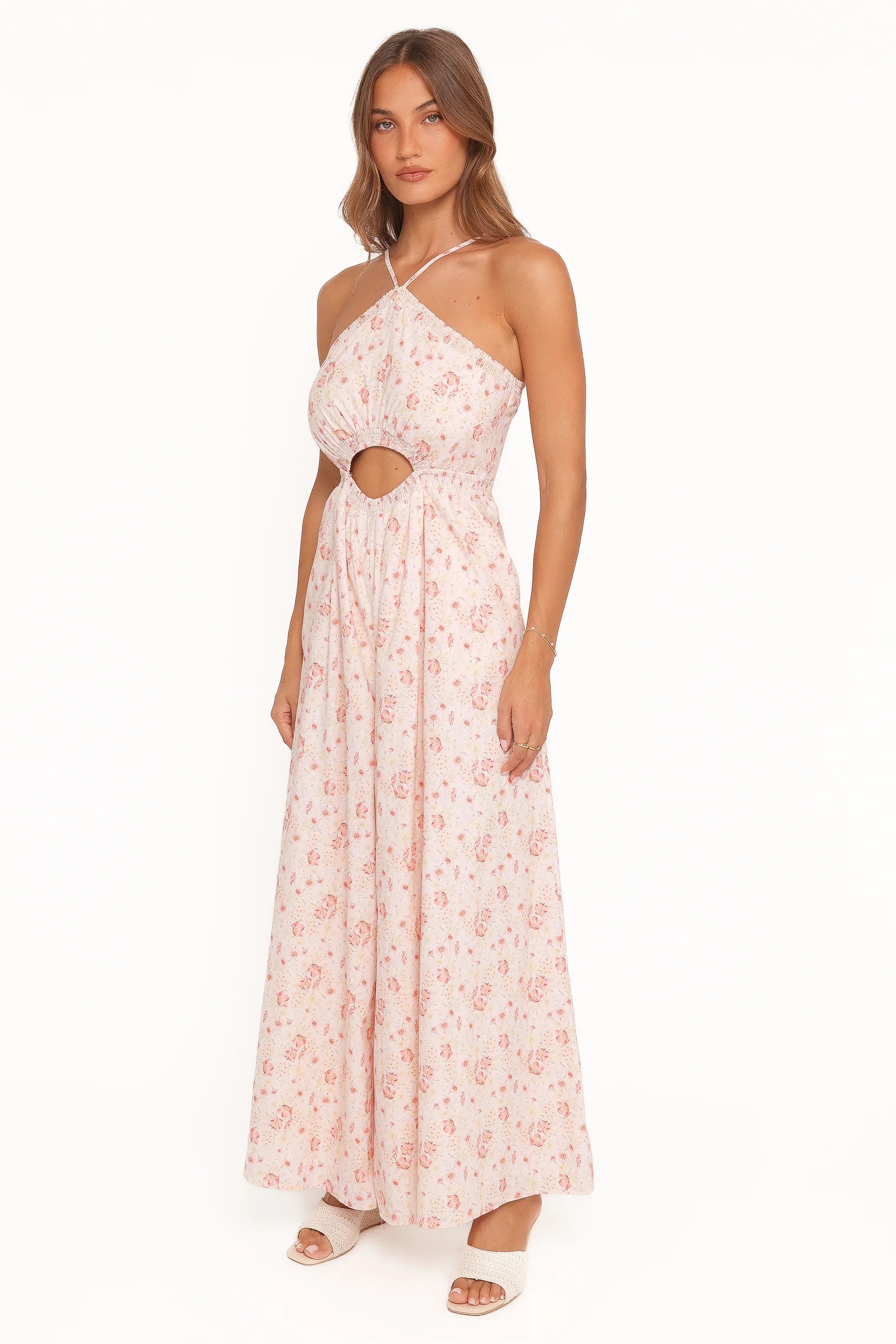 Madeira Jumpsuit Peach Ditsy Floral