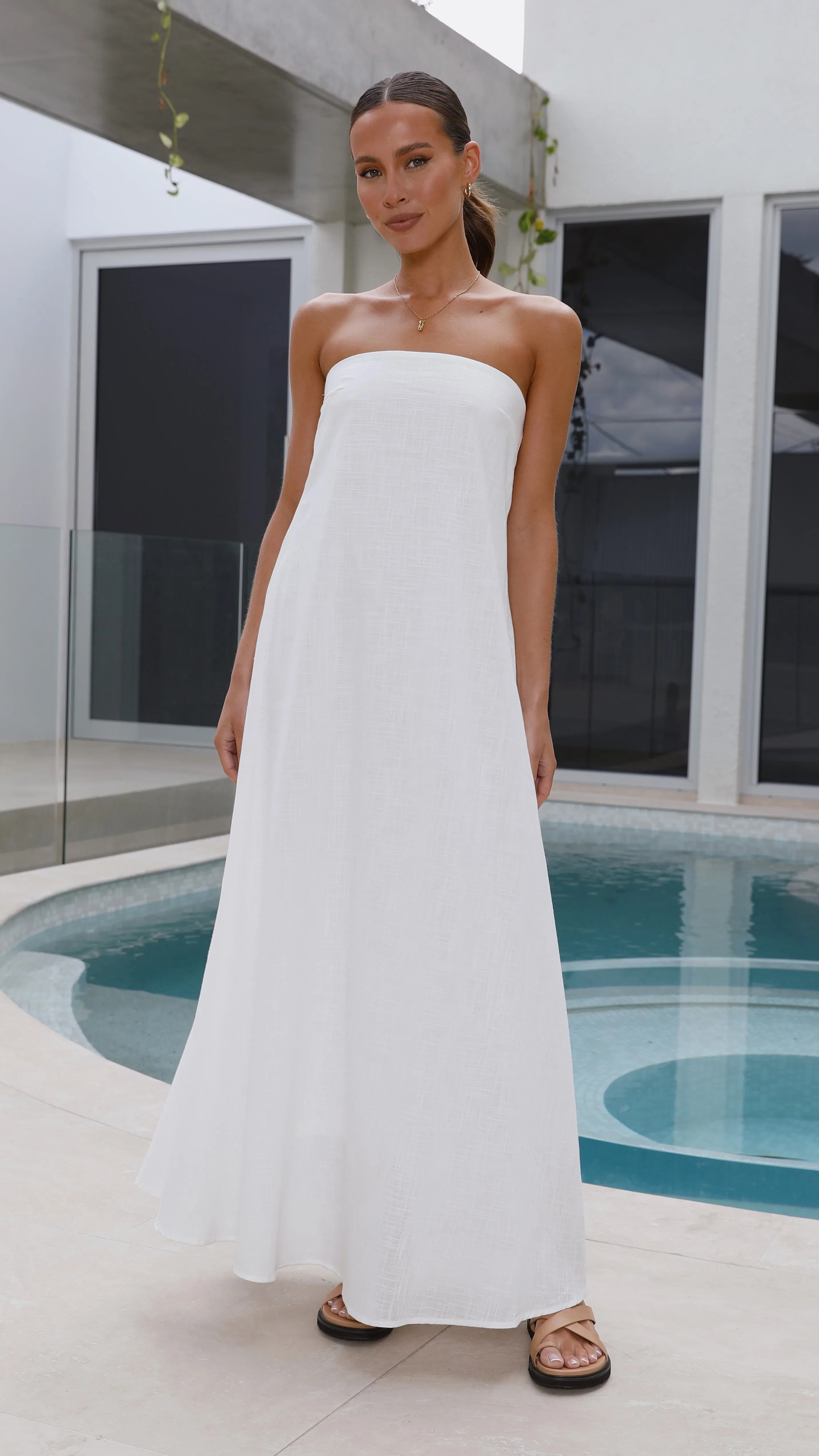Connie Maxi Dress White