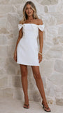 Taylor Bow Mini Dress White