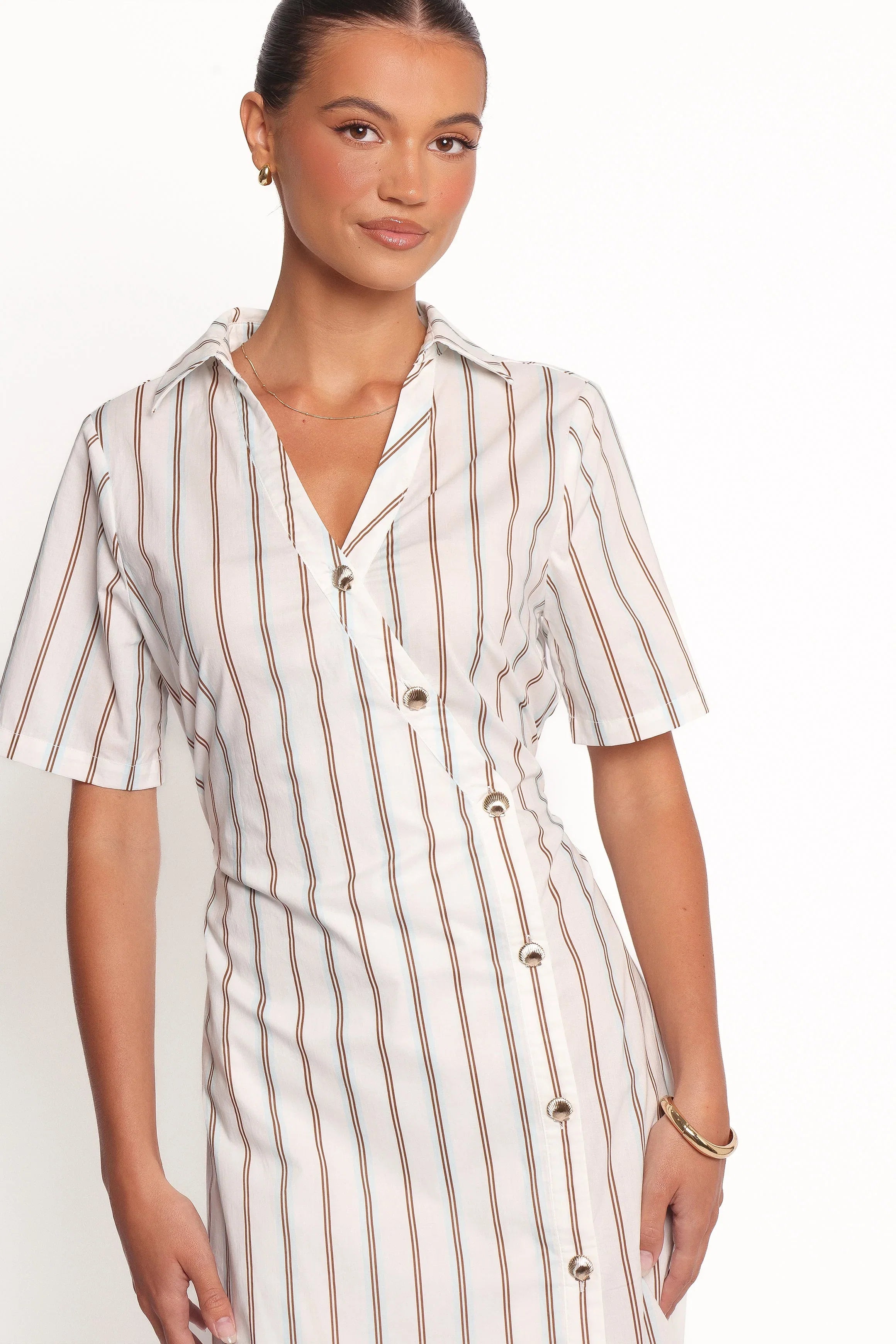 Hayes Mini Dress Blue Stripe