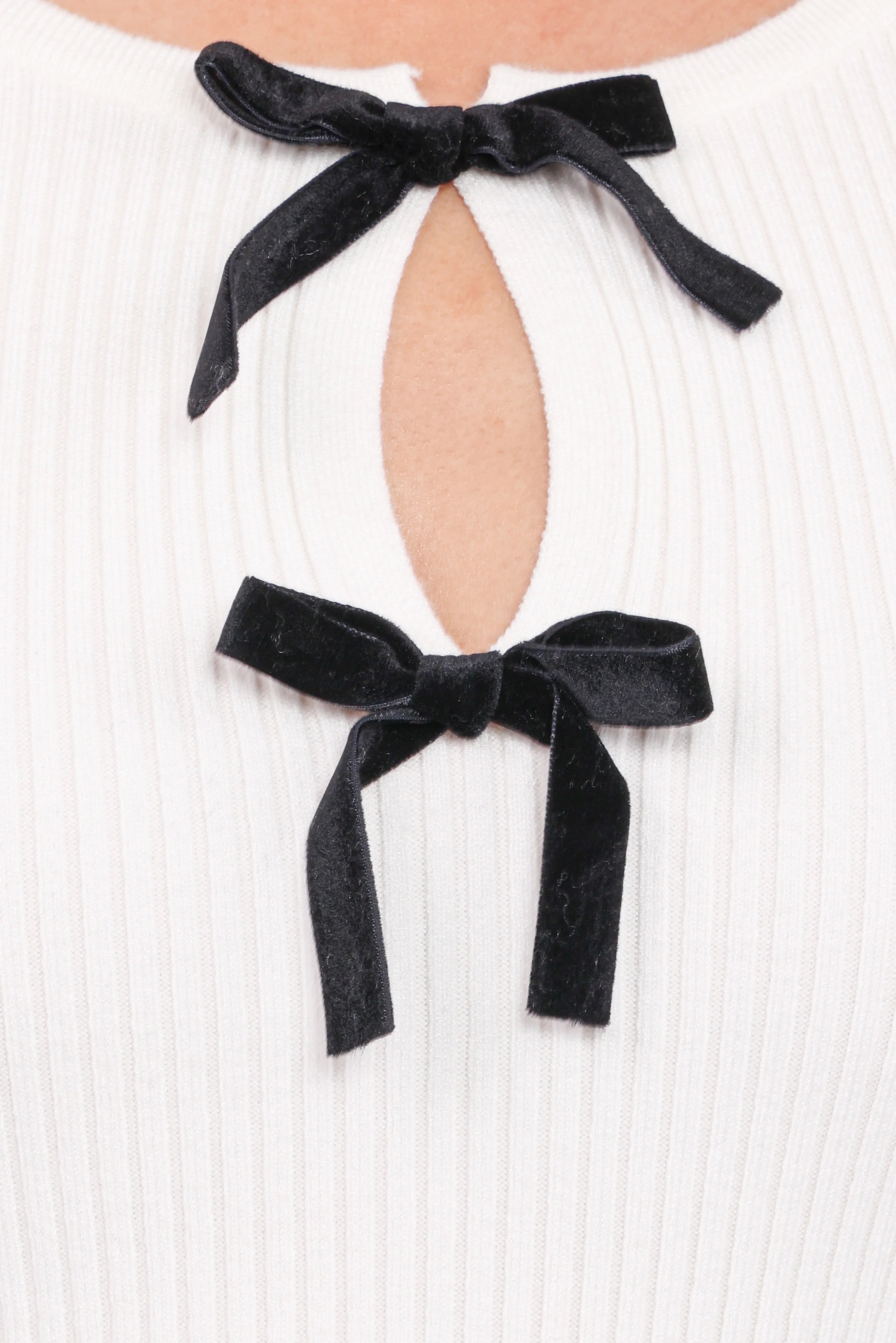 Elba Knit Top White