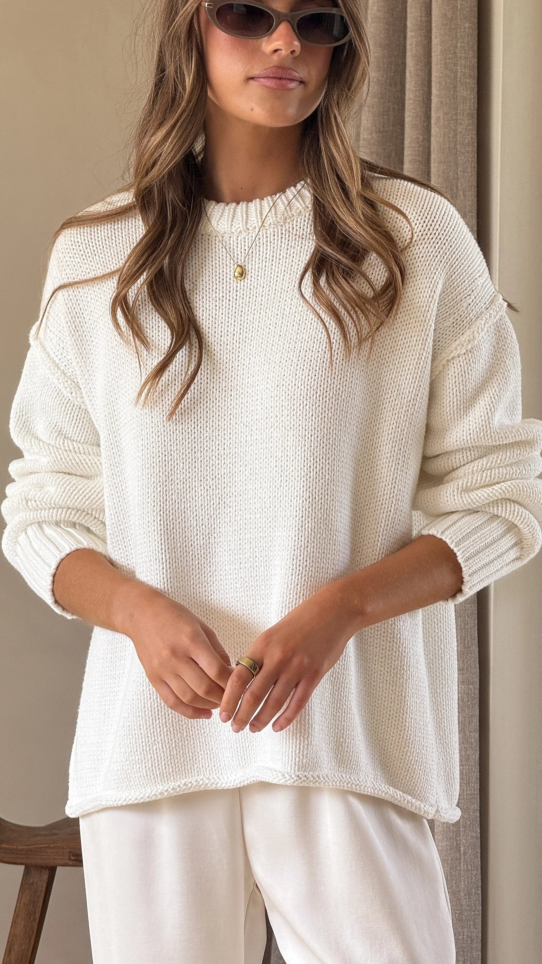 Jase Knit White