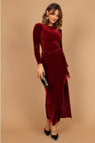 Sarine Long Sleeve Maxi Dress Wine