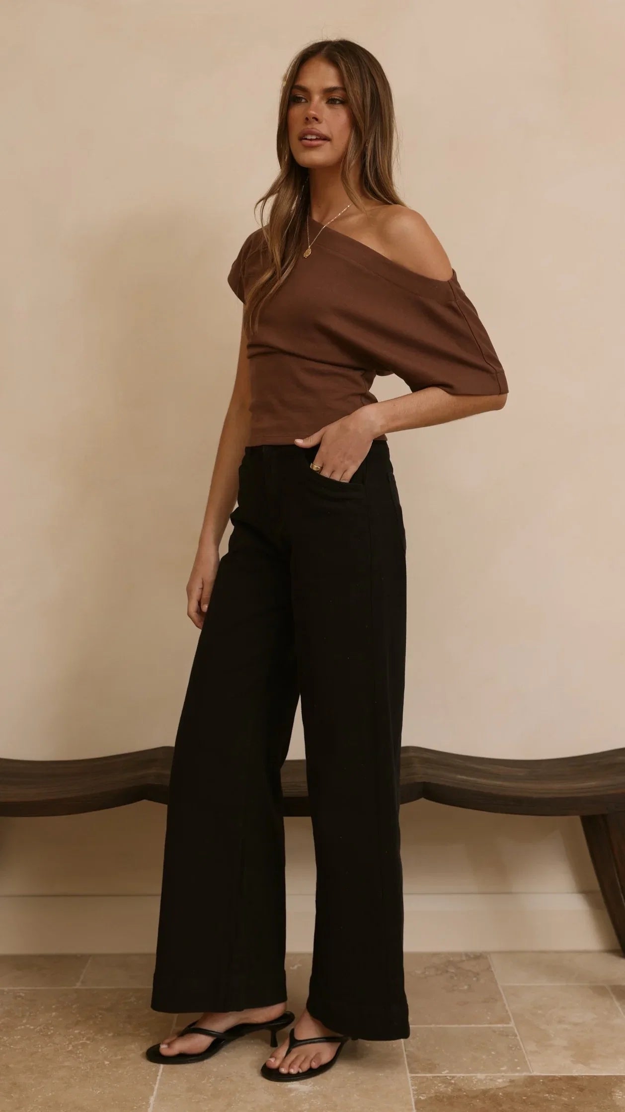Zandra Wide Leg Jeans Black