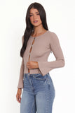 Rosienna Knit Top Taupe