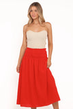 Mattea Maxi Skirt Red