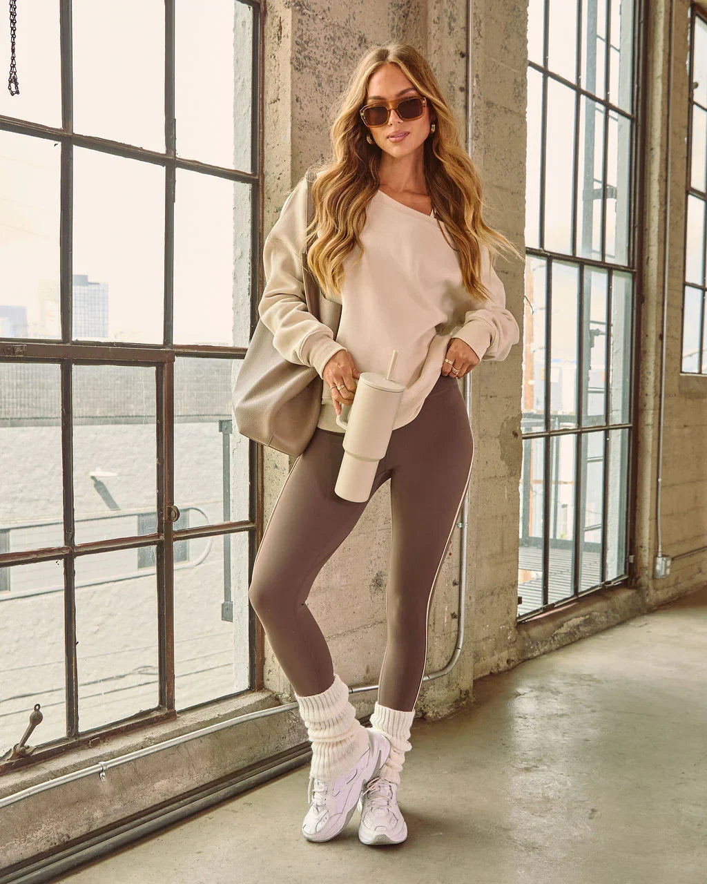 Empower Luxe Off The Shoulder Sweatshirt