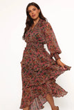 Vivian Midi Dress Rose Black