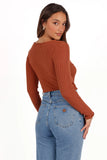 Kya Knit Top Rust