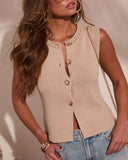 Teya Knit Button Down Tank Top