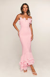 Dancing Petals Maxi Dress Pink