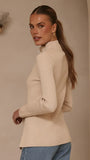 Cleo Long Sleeve Top Beige