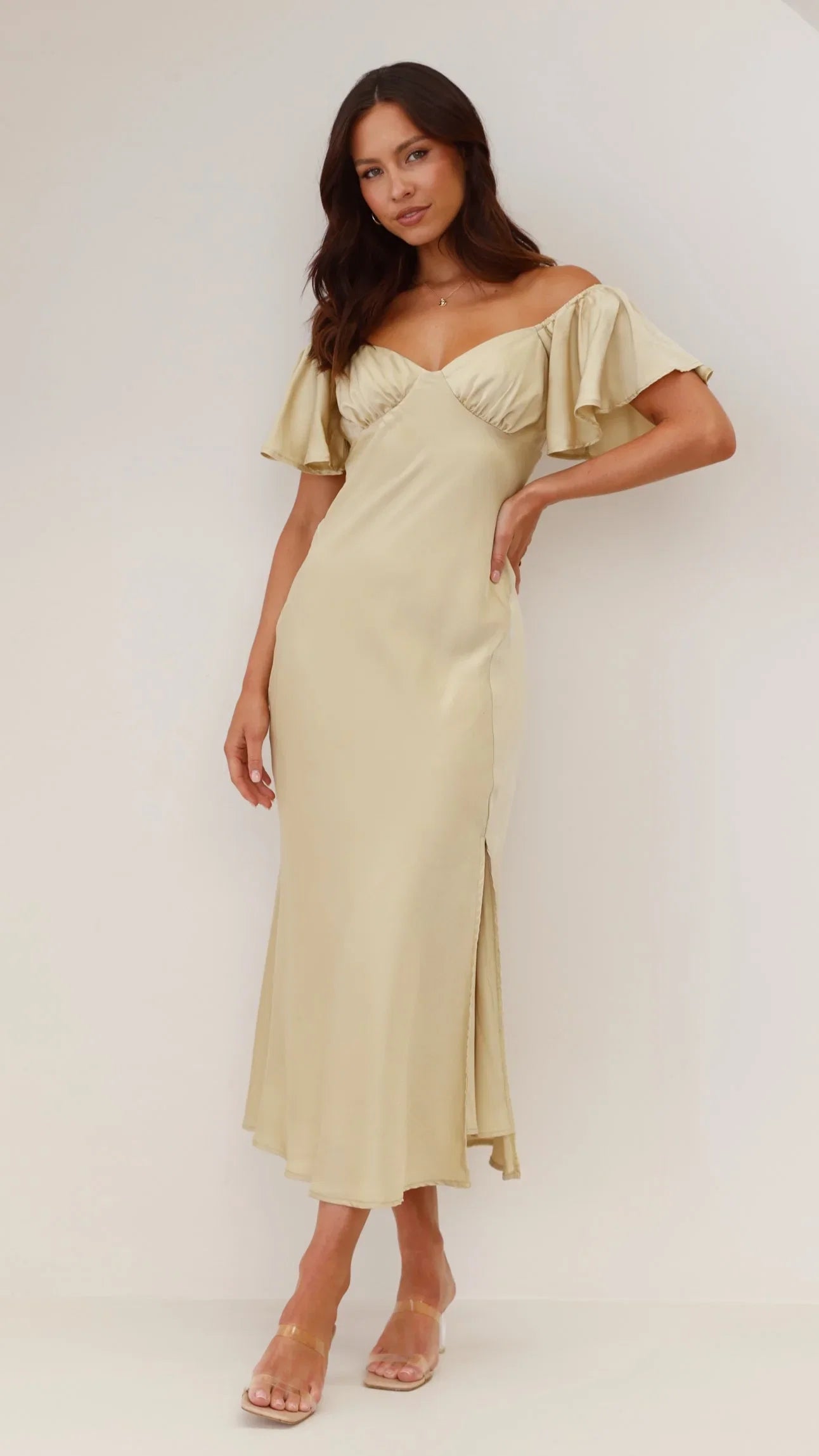 Louisa Midi Dress Olive