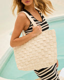 Lets Escape Woven Tote Bag