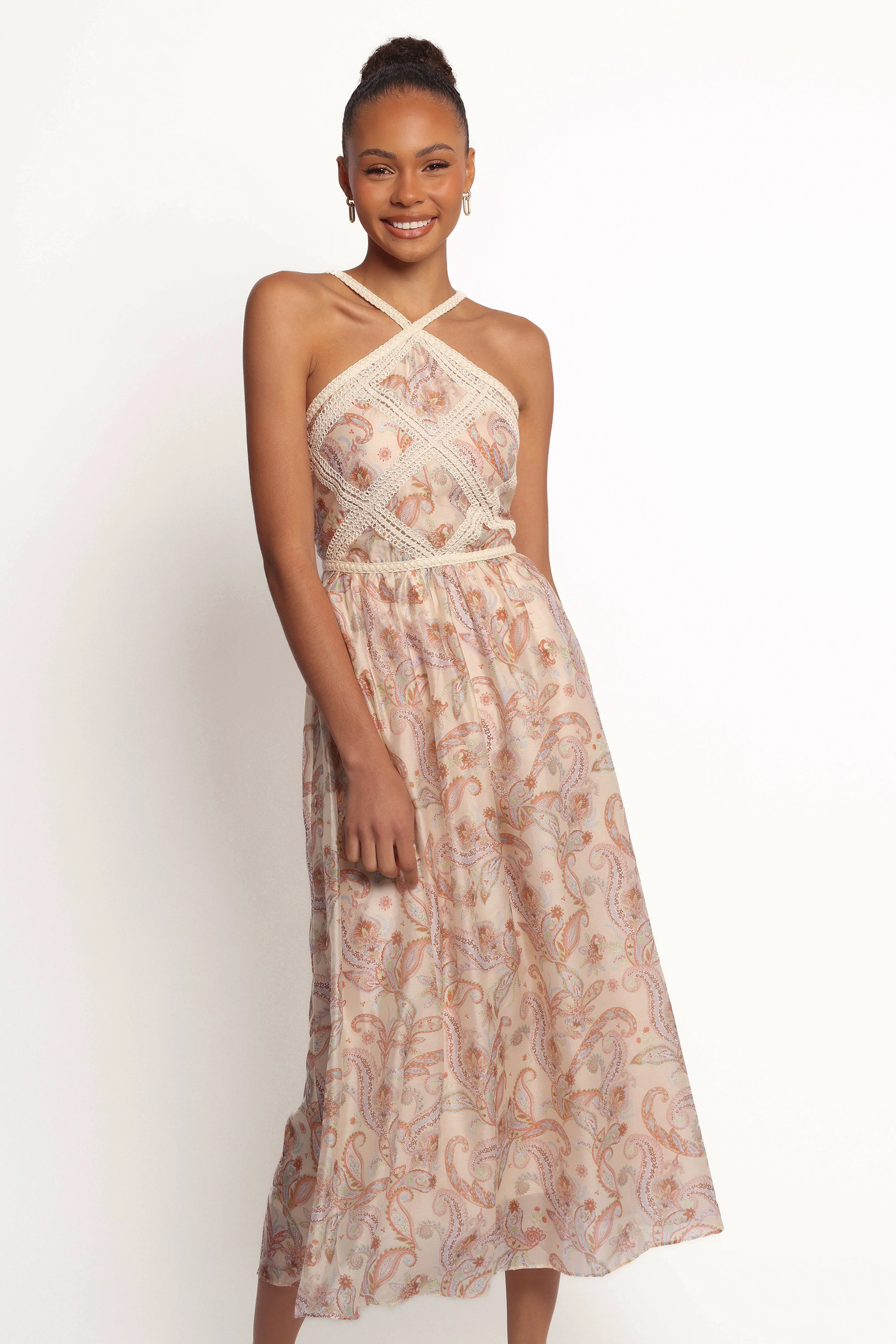 Ximena Midi Dress Cream Multi