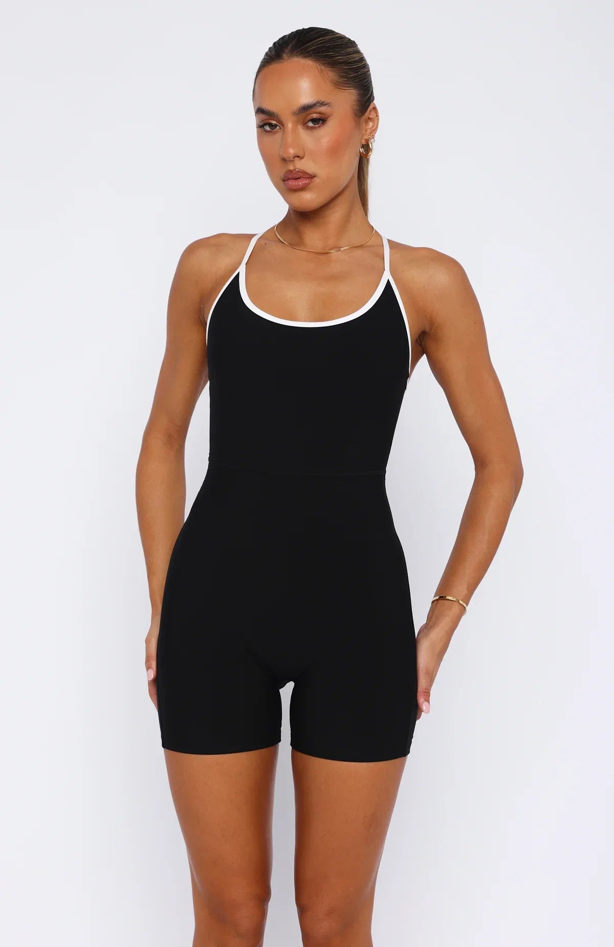 Power To You Playsuit Black White