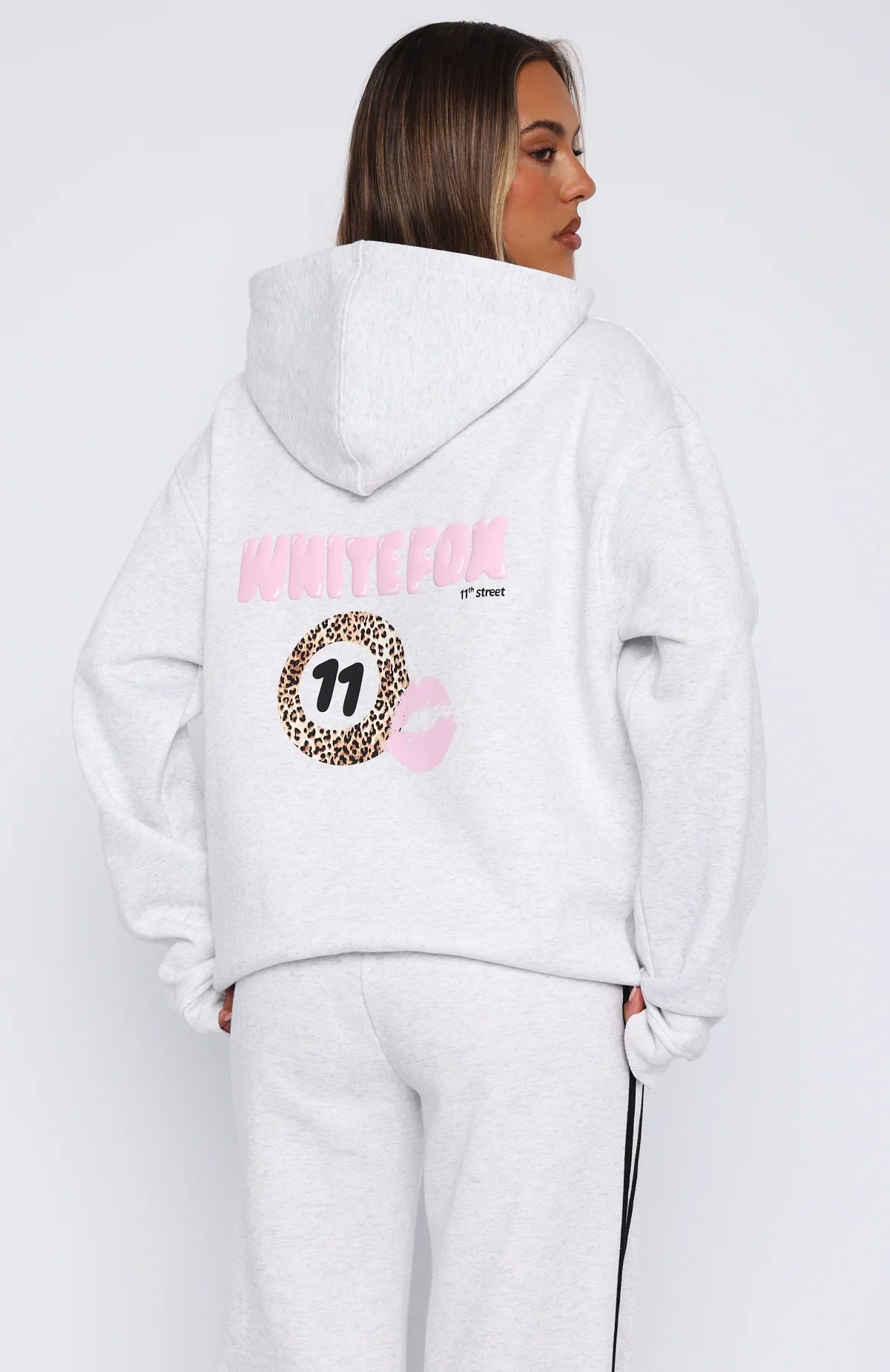 11th Street Shes So Lucky Oversized Hoodie Leopard Splice