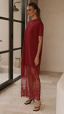 Adora T Shirt Maxi Dress Wine