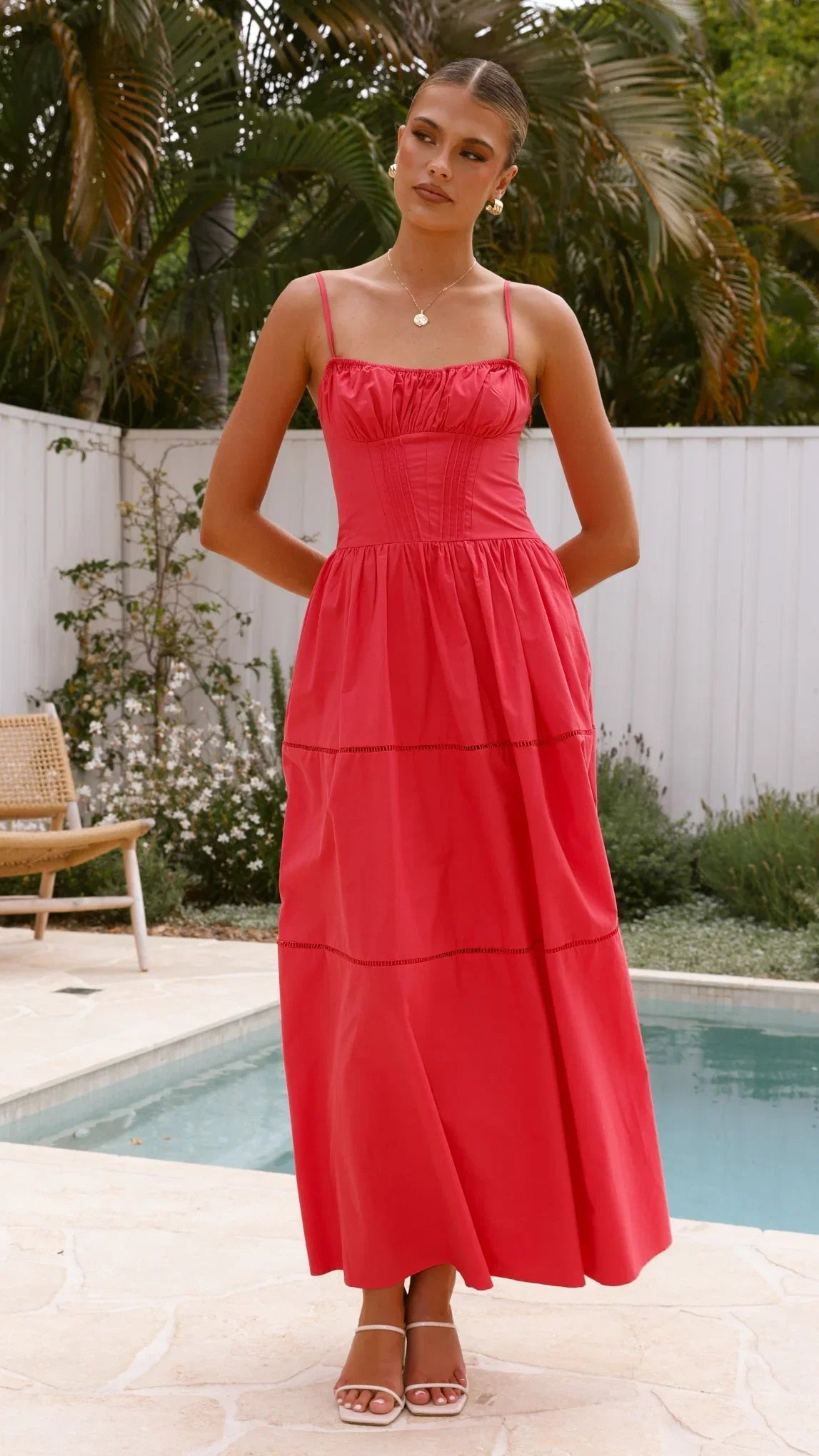 Isabella Maxi Dress Red