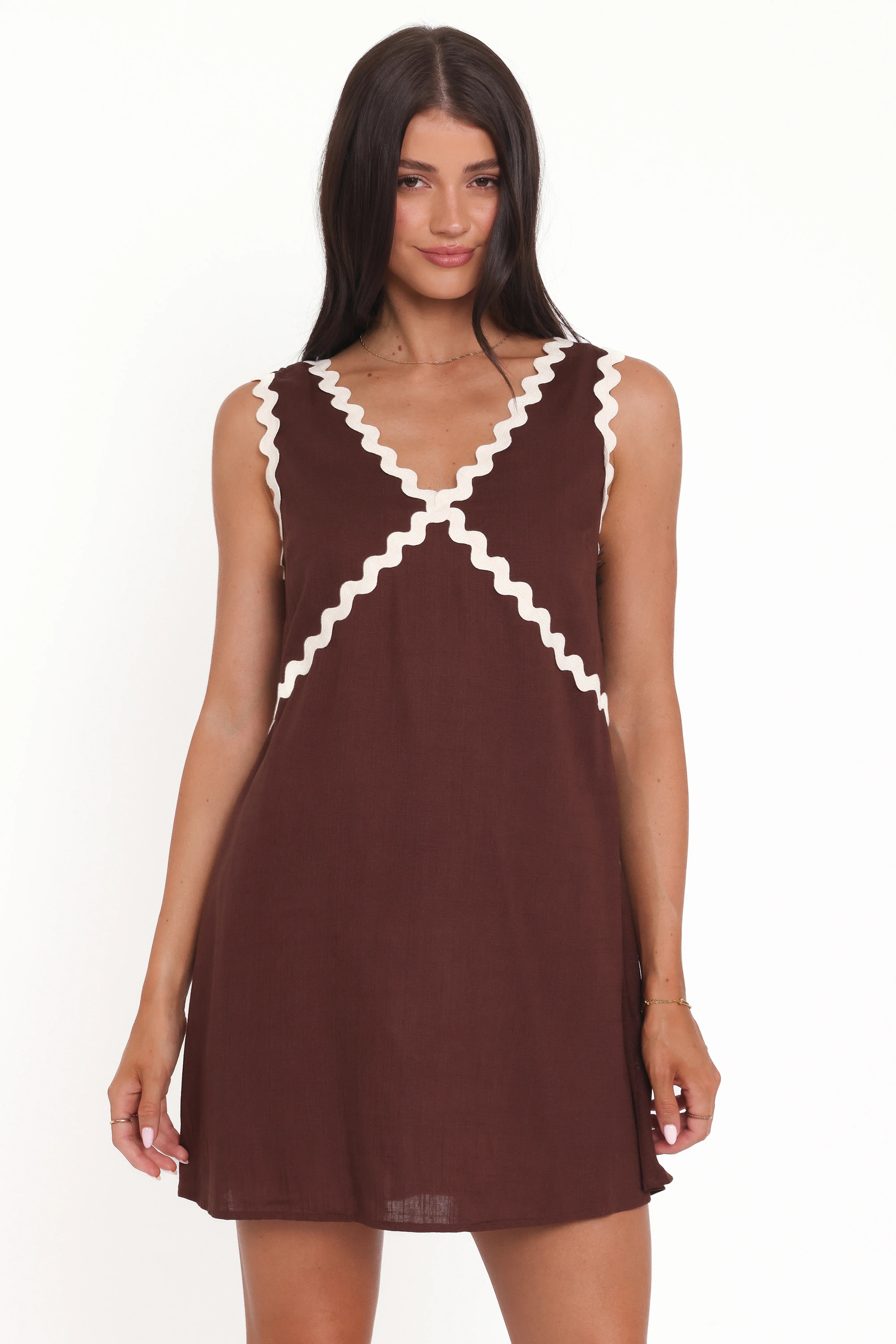 Lark Mini Dress Brown