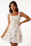 Evelynn Mini Dress White Nude