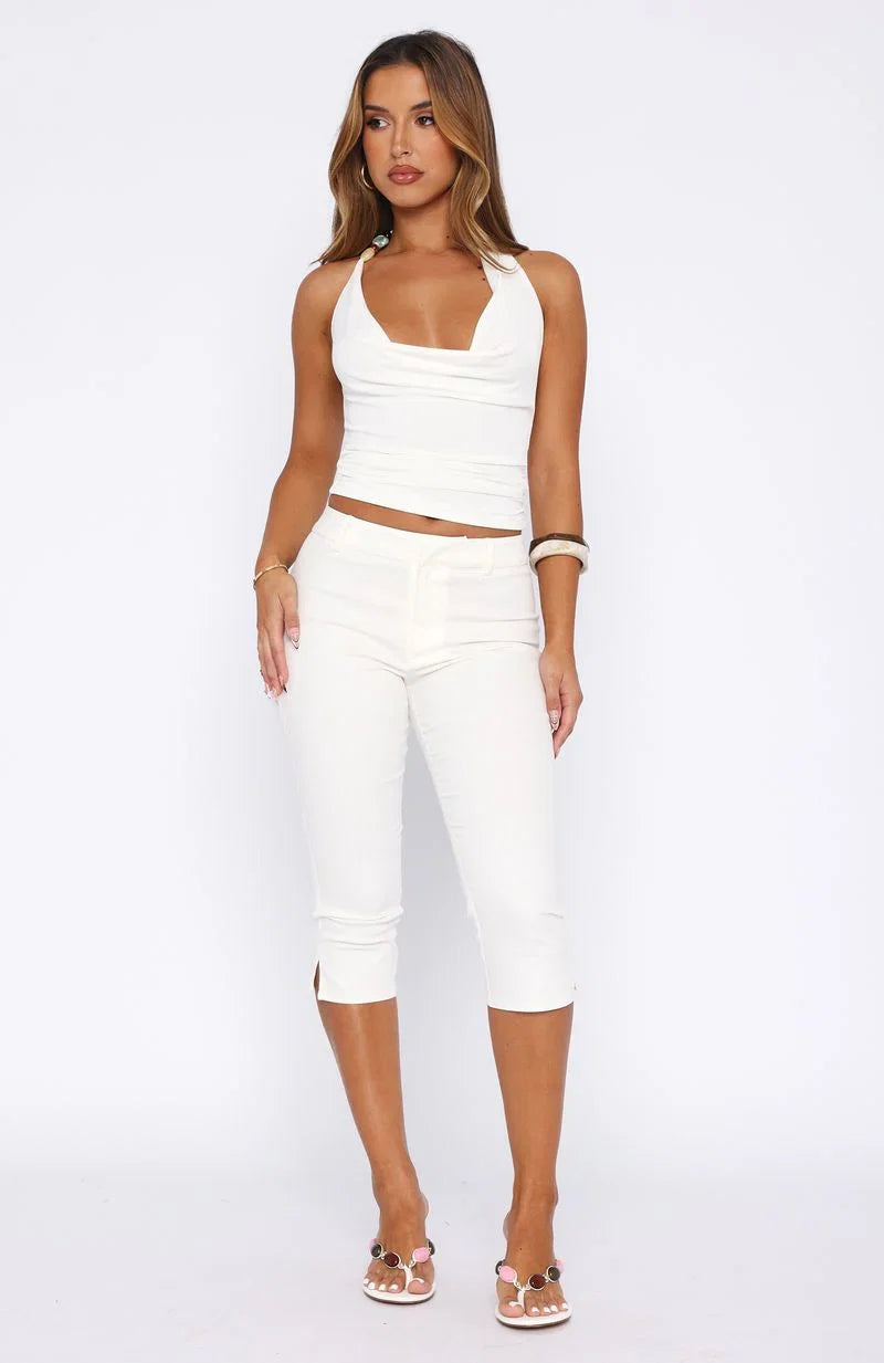 Day For It Capri Pants White