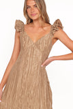 Romola Midi Dress Bronze
