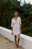 Harper Mini Dress Sand White