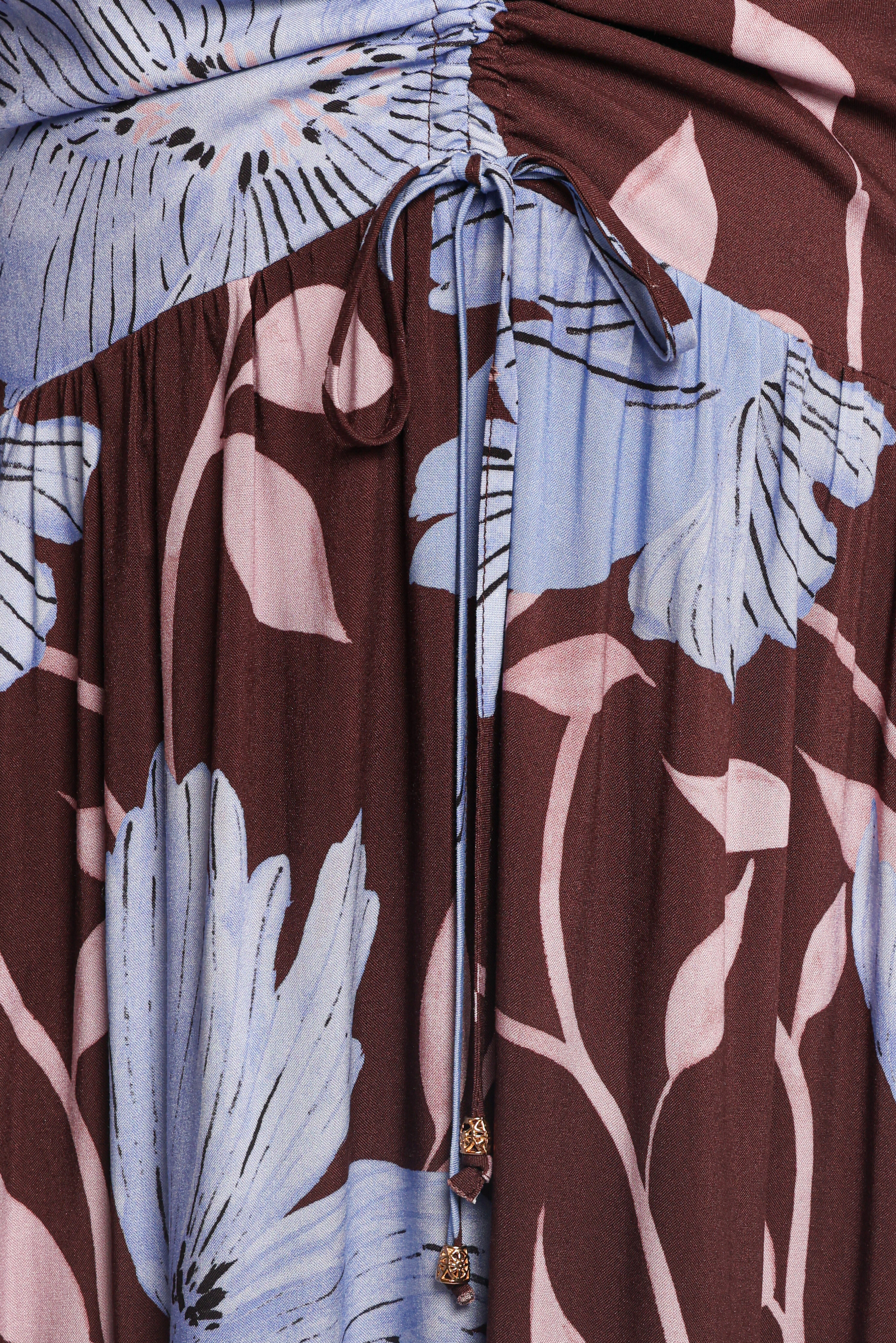 Annabella Maxi Dress Blue Poppies