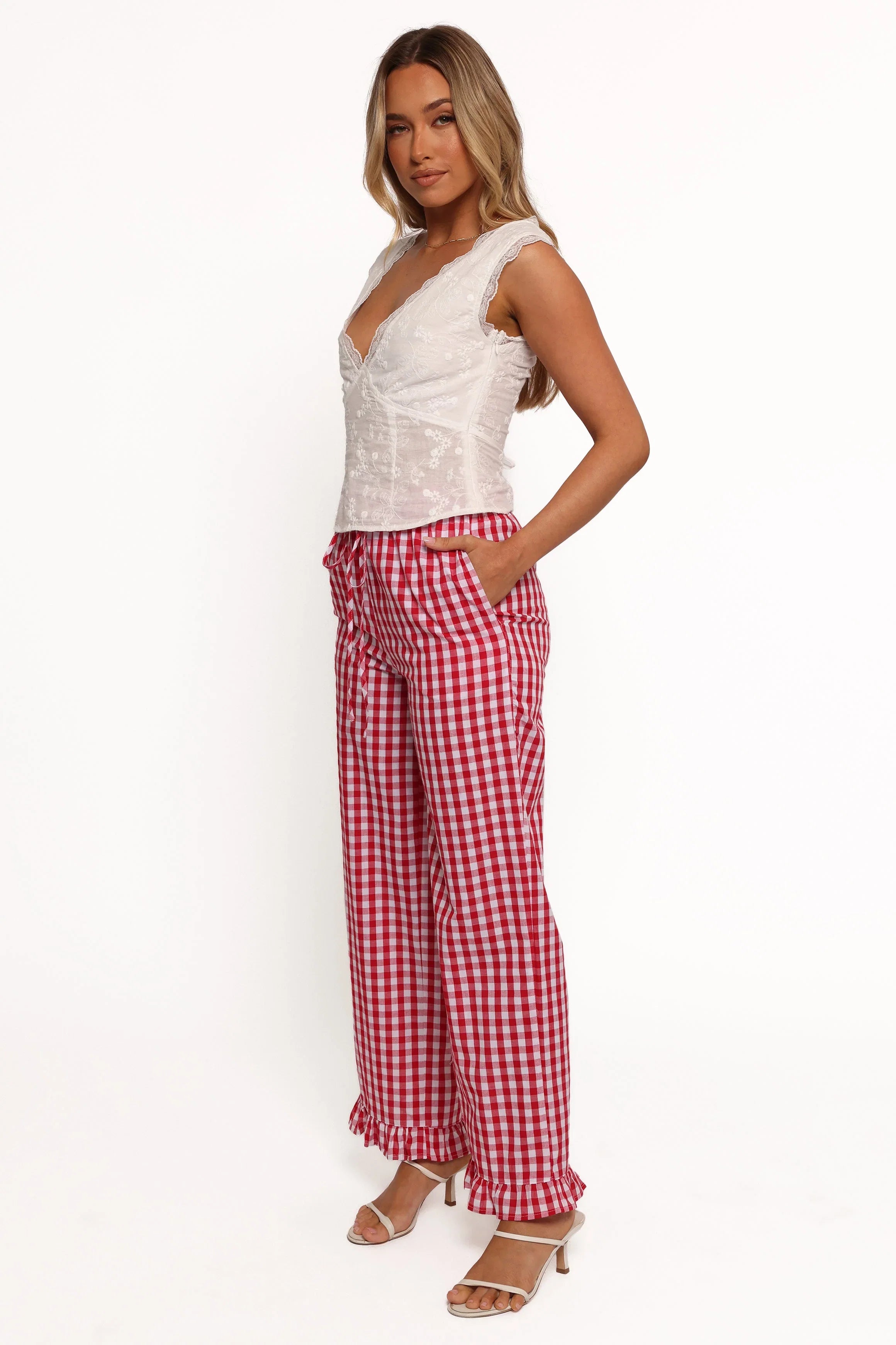 Marina Pant Red Gingham